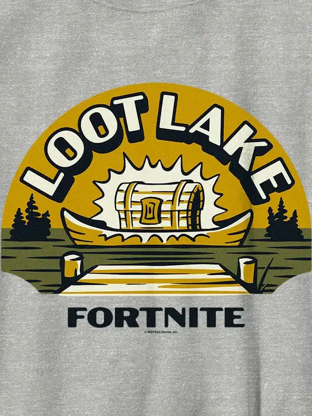Dziecięca koszulka z nadrukiem Fortnite „Loot Lake”
