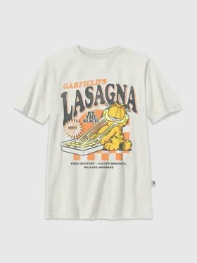 Dziecięca koszulka z nadrukiem Garfield Lasagna