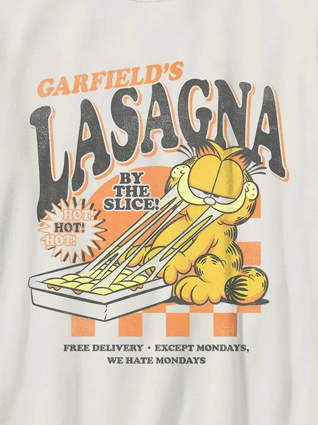 Dziecięca koszulka z nadrukiem Garfield Lasagna