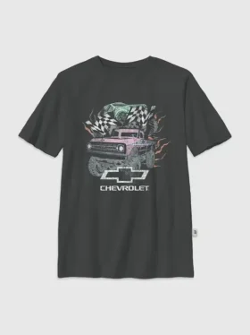 Dziecięca koszulka z nadrukiem „General Motors Pastel Trucks” w stylu oversize