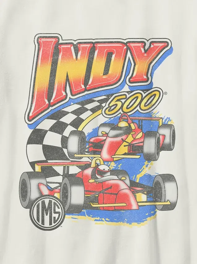 Dziecięca koszulka z nadrukiem „Indy 500 Swoosh”