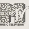 Dziecięca koszulka z nadrukiem logo MTV w panterkę