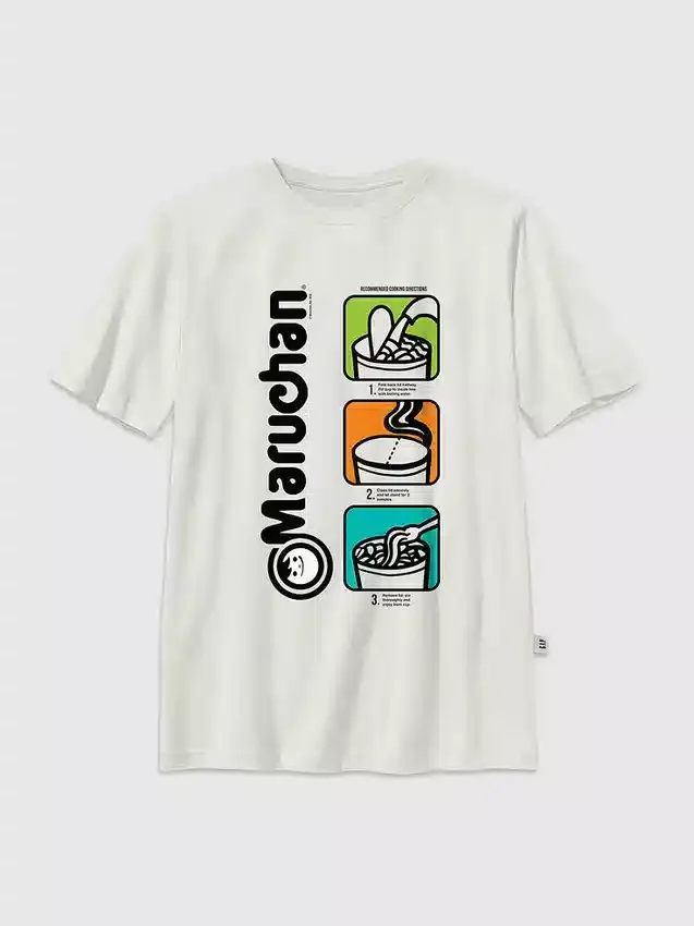 Dziecięca koszulka z nadrukiem Maruchan w stylu pop-art