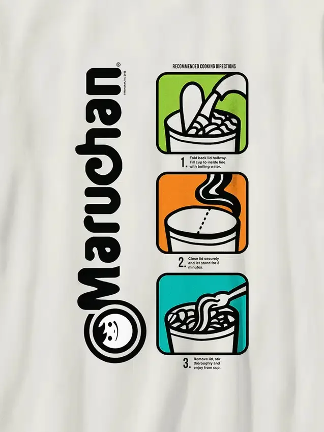 Dziecięca koszulka z nadrukiem Maruchan w stylu pop-art
