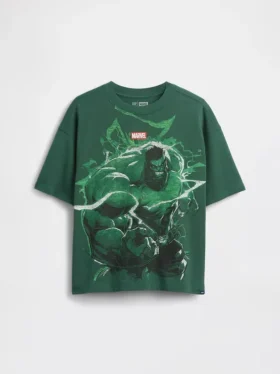Dziecięca koszulka z nadrukiem Marvel w stylu oversize