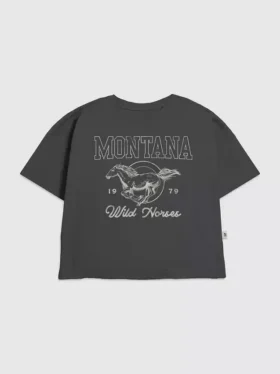 Dziecięca koszulka z nadrukiem „Montana Wild Horse”