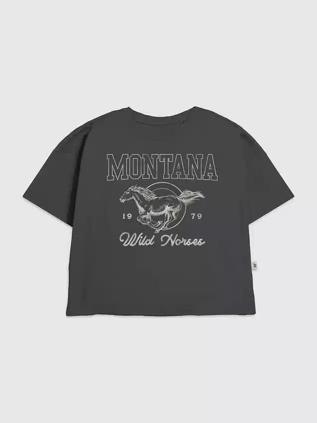 Dziecięca koszulka z nadrukiem „Montana Wild Horse”