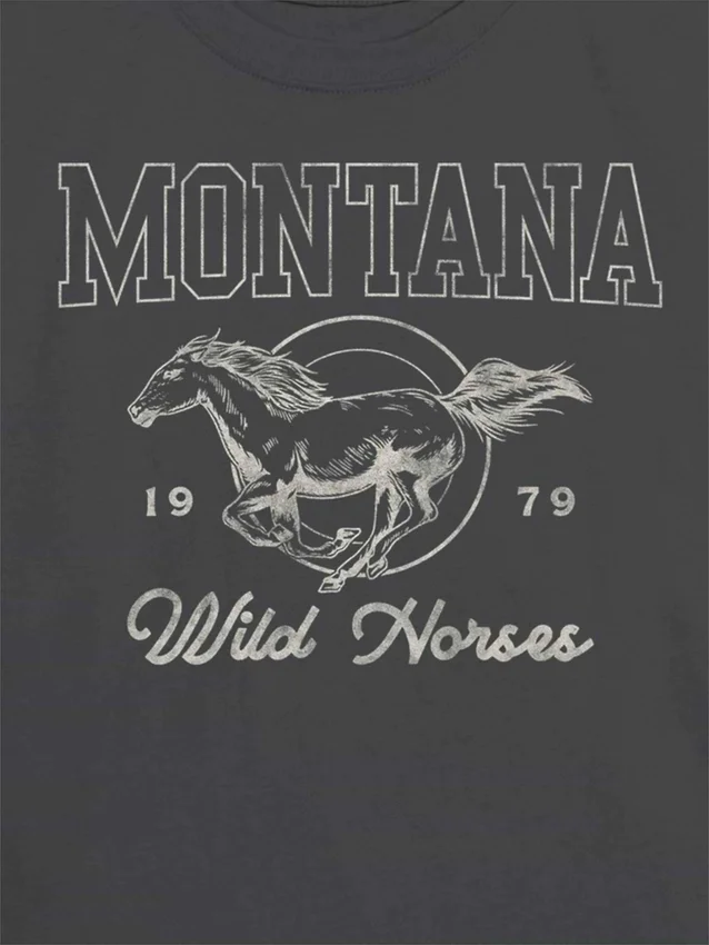 Dziecięca koszulka z nadrukiem „Montana Wild Horse”