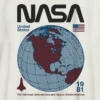 Dziecięca koszulka z nadrukiem „NASA Retro Globe”