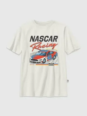 Dziecięca koszulka z nadrukiem „Nascar Retro Racer”