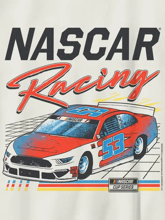 Dziecięca koszulka z nadrukiem „Nascar Retro Racer”