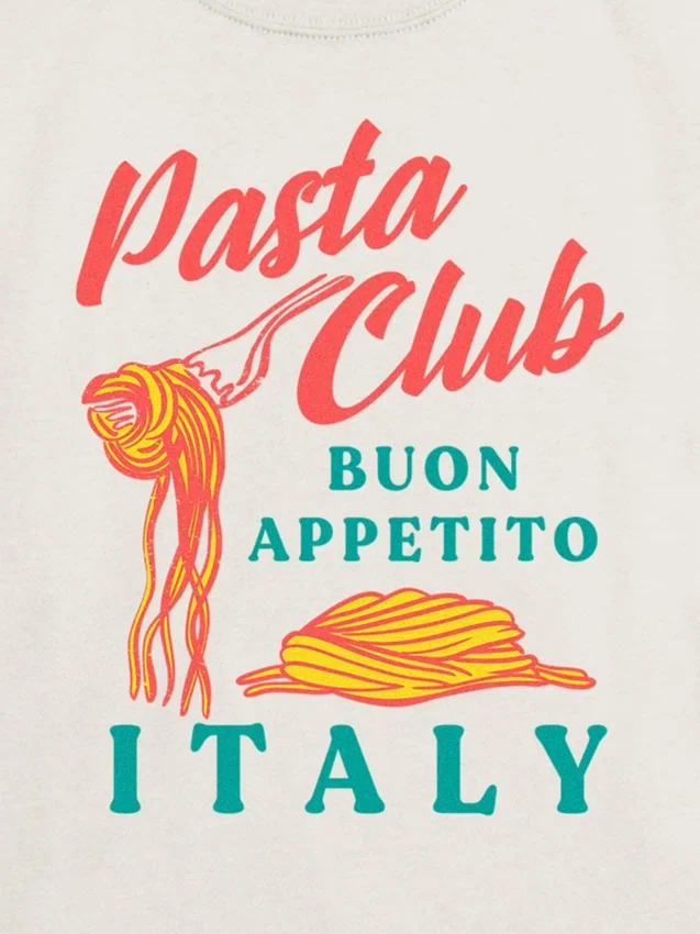 Dziecięca koszulka z nadrukiem Pasta Club