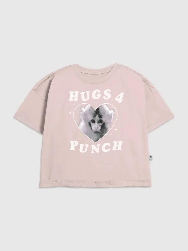 Dziecięca koszulka z nadrukiem „Punch the Monkey”