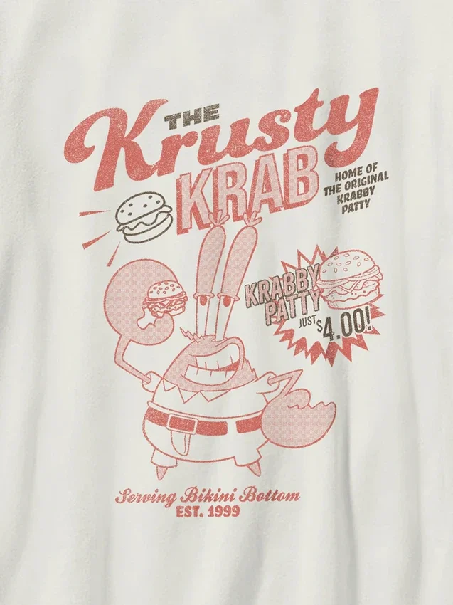 Dziecięca koszulka z nadrukiem SpongeBob Krusty Krab
