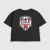 Dziecięca koszulka z nadrukiem „Us Soccer Shield”