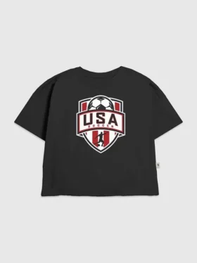 Dziecięca koszulka z nadrukiem „Us Soccer Shield”