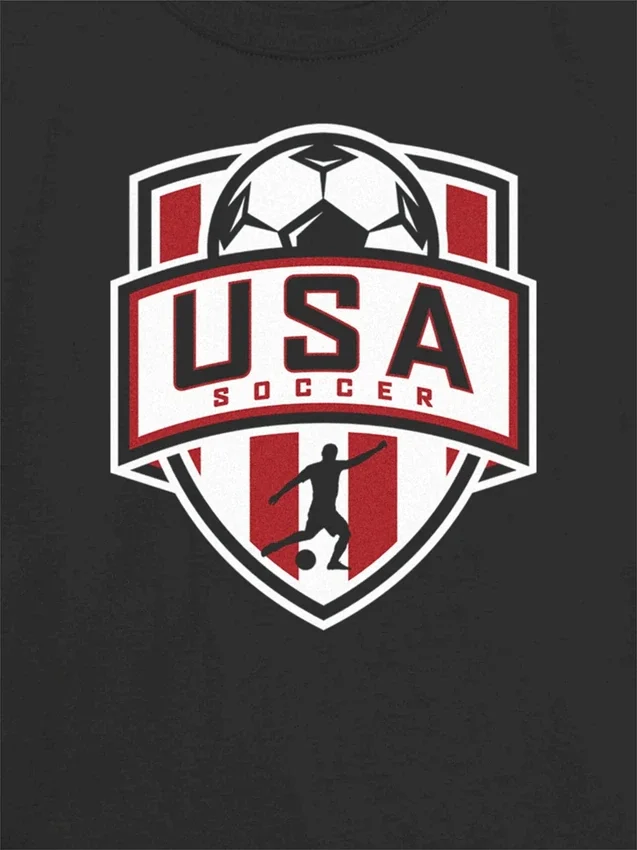Dziecięca koszulka z nadrukiem „Us Soccer Shield”