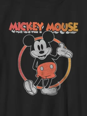 Dziecięca koszulka z nadrukiem w stylu vintage „Mickey i przyjaciele”