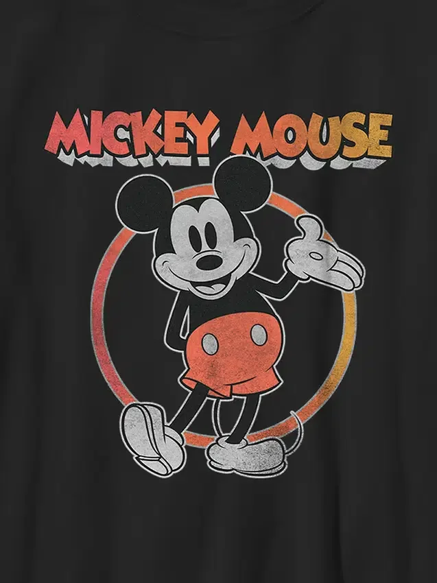 Dziecięca koszulka z nadrukiem w stylu vintage „Mickey i przyjaciele”
