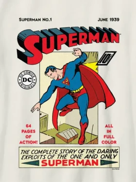 Dziecięca koszulka z nadrukiem w stylu vintage z komiksu o Supermanie