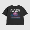 Dziecięca koszulka z pastelowym nadrukiem kosmicznym NASA
