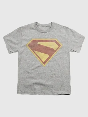 Dziecięca koszulka z pełnokolorową grafiką w stylu „distress” z logo Superman 2025