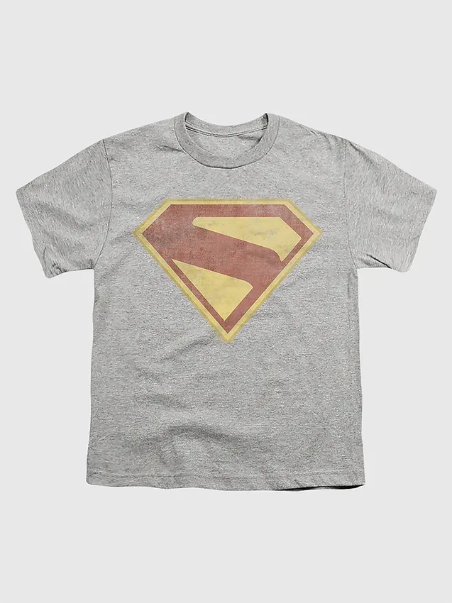 Dziecięca koszulka z pełnokolorową grafiką w stylu „distress” z logo Superman 2025