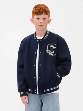 Dziecięca kurtka bomberka z logo Varsity