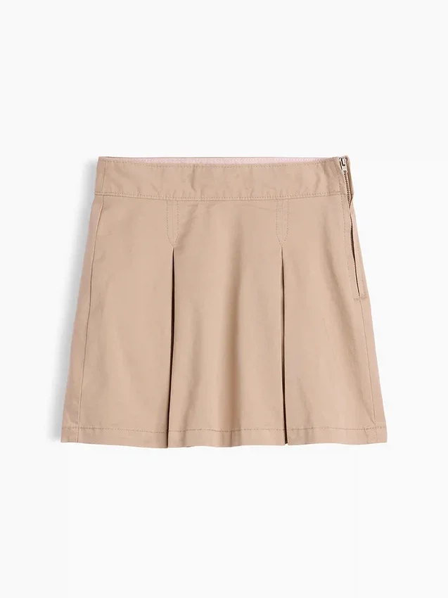 Dziecięca spódniczka-szorty w kolorze khaki z plisami
