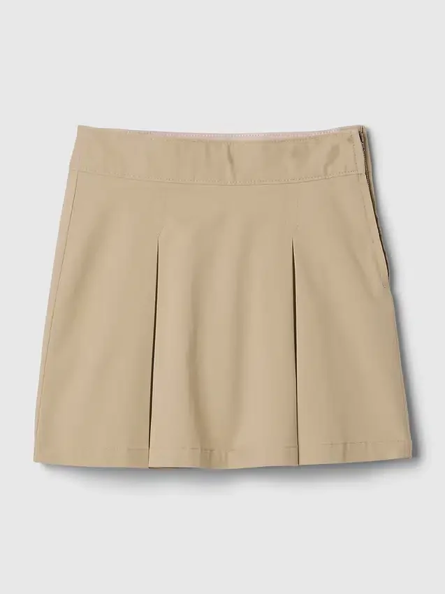 Dziecięca spódniczka-szorty w kolorze khaki z plisami
