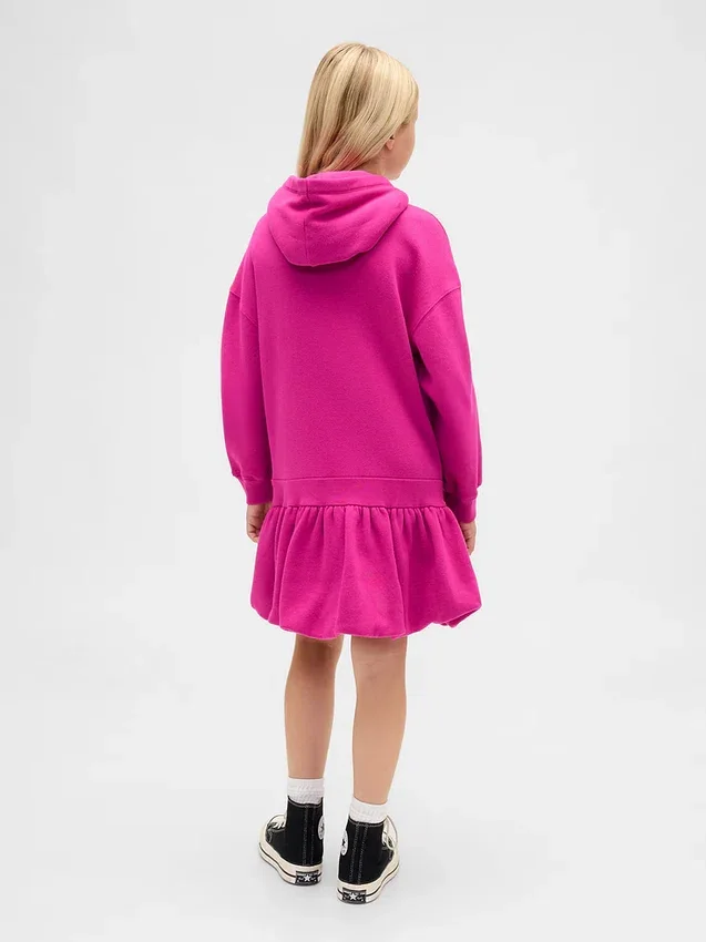 Dziecięca sukienka-bluza z kapturem w stylu oversize