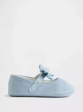 Dziecięce dżinsowe buty typu Mary Jane z kokardką