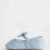 Dziecięce dżinsowe buty typu Mary Jane z kokardką