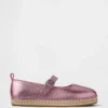 Dziecięce espadryle typu „Mary Jane” w metalicznym wykończeniu