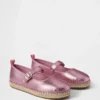 Dziecięce espadryle typu „Mary Jane” w metalicznym wykończeniu