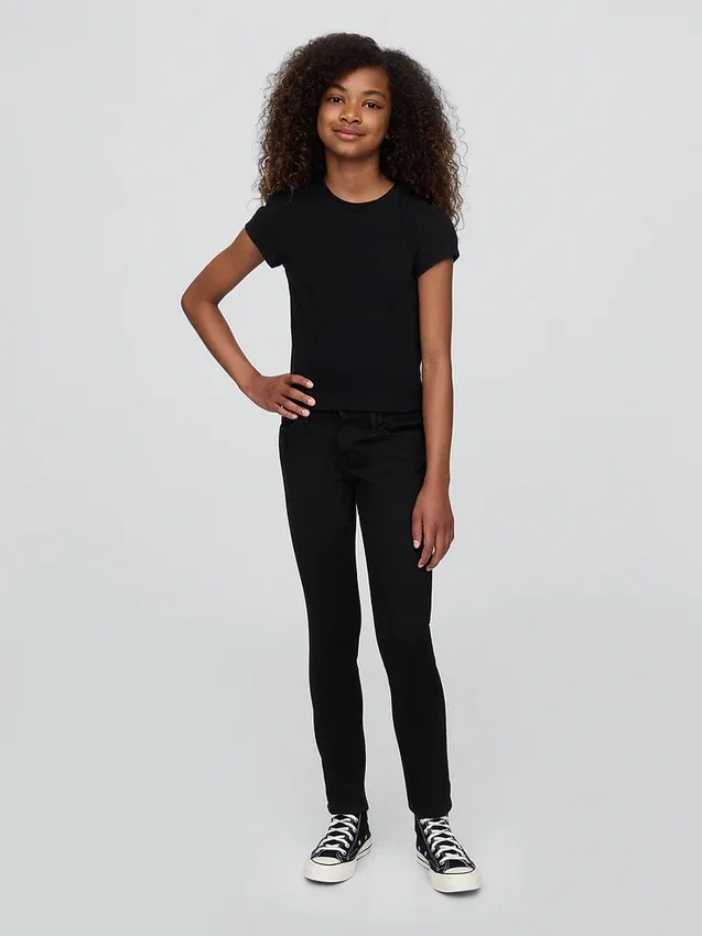 Dziecięce jeansy skinny o średniej wysokości talii