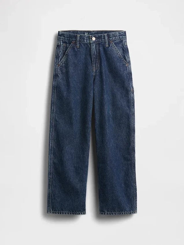 Dziecięce jeansy typu baggy w stylu stolarza