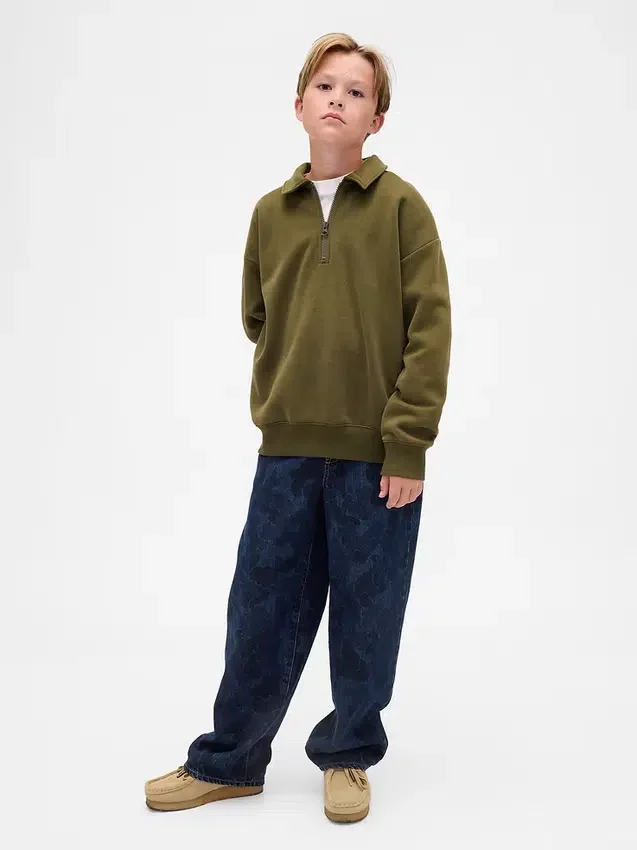 Dziecięce jeansy typu „easy baggy” w kamuflażu