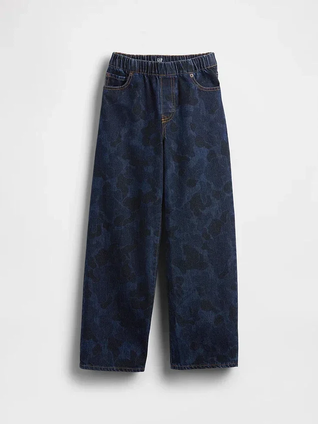 Dziecięce jeansy typu „easy baggy” w kamuflażu