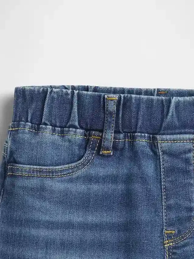Dziecięce legginsy typu jegginsy z średnim stanem, zakładane przez głowę