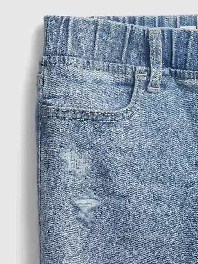 Dziecięce legginsy typu jegginsy z średnim stanem, zakładane przez głowę