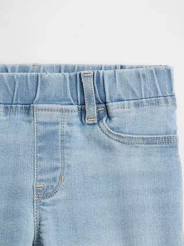 Dziecięce legginsy typu jegginsy z średnim stanem, zakładane przez głowę