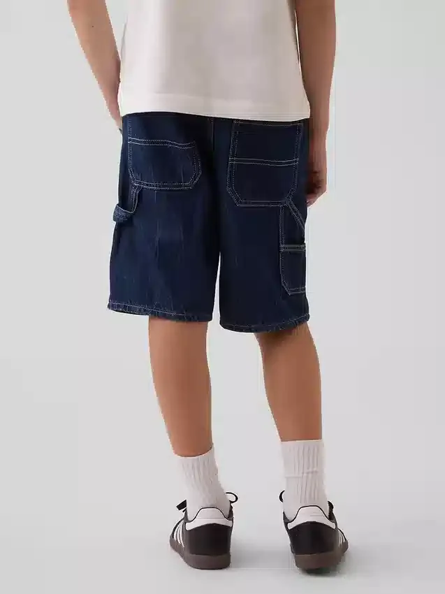 Dziecięce luźne szorty jeansowe typu „Carpenter” w stylu lat 90.