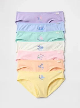 Dziecięce majtki bikini z nazwami dni tygodnia (pakiet 7 sztuk)