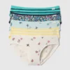 Dziecięce majtki typu bikini z elastycznej bawełny organicznej (pakiet 5 sztuk)