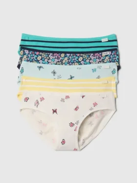 Dziecięce majtki typu bikini z elastycznej bawełny organicznej (pakiet 5 sztuk)