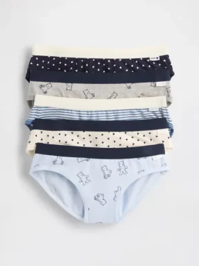 Dziecięce majtki typu bikini z elastycznej bawełny organicznej (pakiet 5 sztuk)