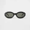 Dziecięce okulary przeciwsłoneczne w stylu retro z owalnymi szkłami