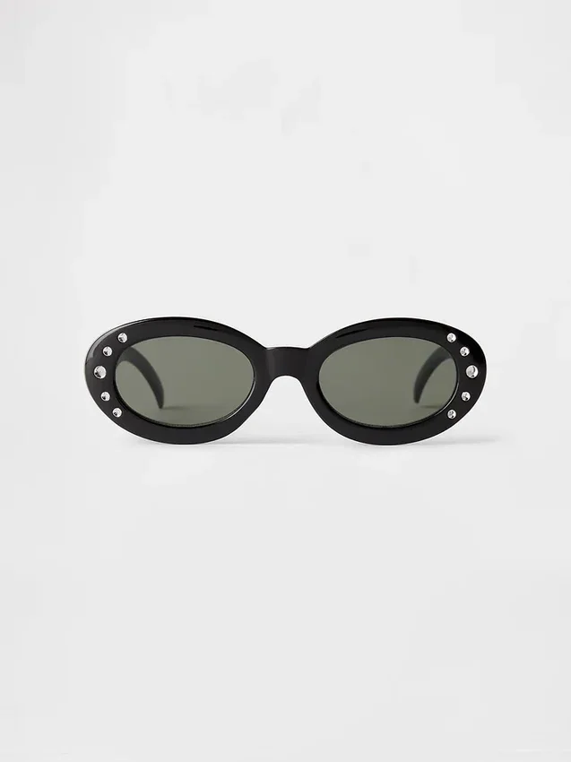 Dziecięce okulary przeciwsłoneczne w stylu retro z owalnymi szkłami