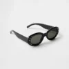 Dziecięce okulary przeciwsłoneczne w stylu retro z owalnymi szkłami